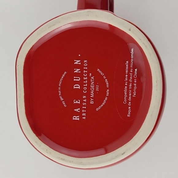 Rae Dunn Double Sided Mug Red ALL MAMA WANTS IS A SILENT NIGHT White Lrg Letters - Picture 9 of 11